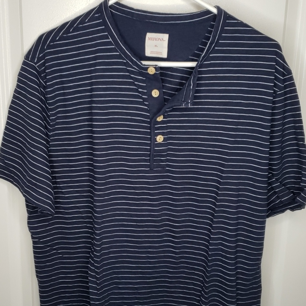Stripe navy shirt